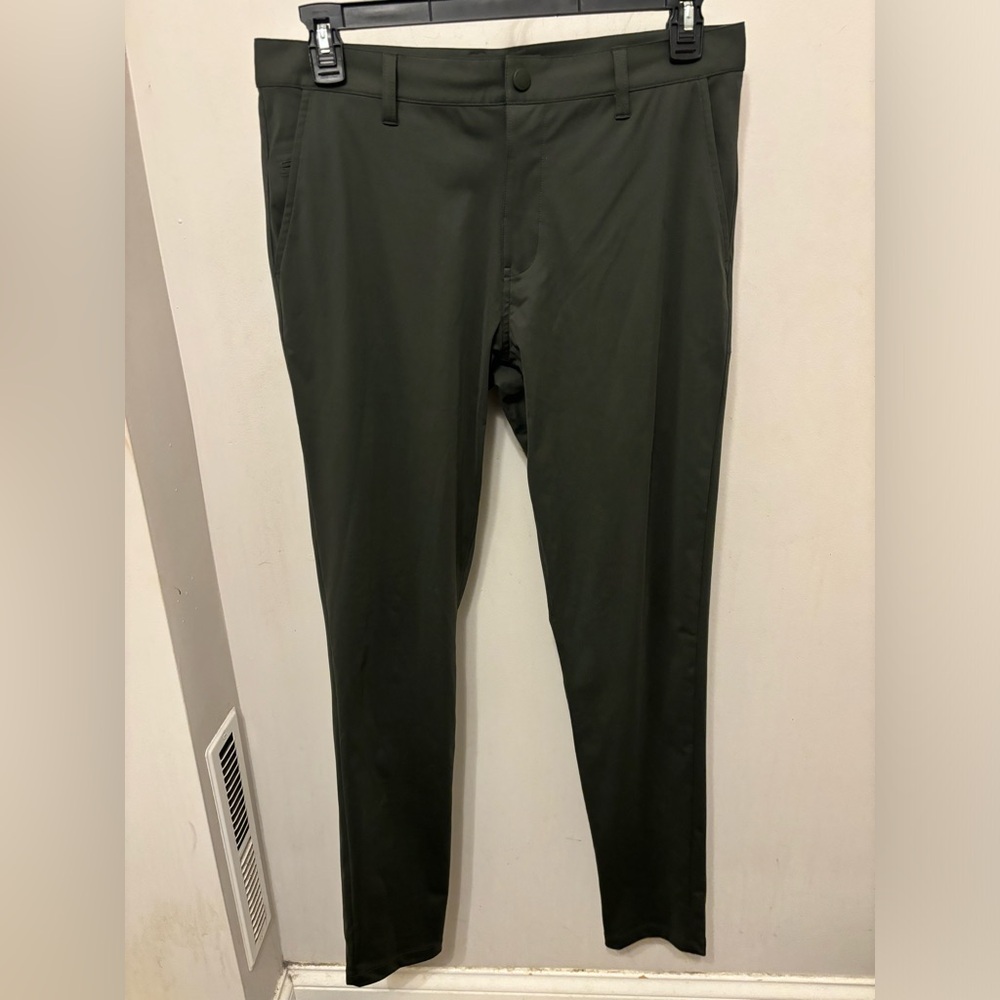 Rhone Pants Mens 33 Gray Commuter Chino Slim Fit Stretch Performance 33x33